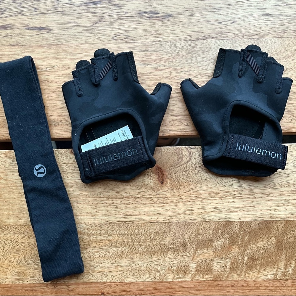 Lululemon Wunder Train Gloves Heritage 365 Camo MiniDeepCoal Multi/Black XS/S